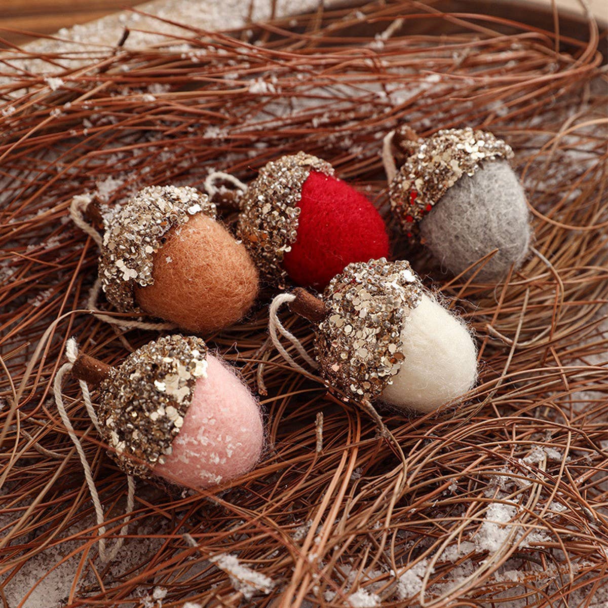 Felt Pinecone Acorn Christmas Tree Ornament