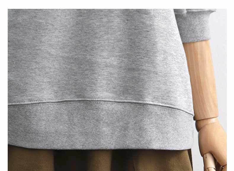 SOLID COLOR FASHION EXTENDED BACK HOODIE WOMAN