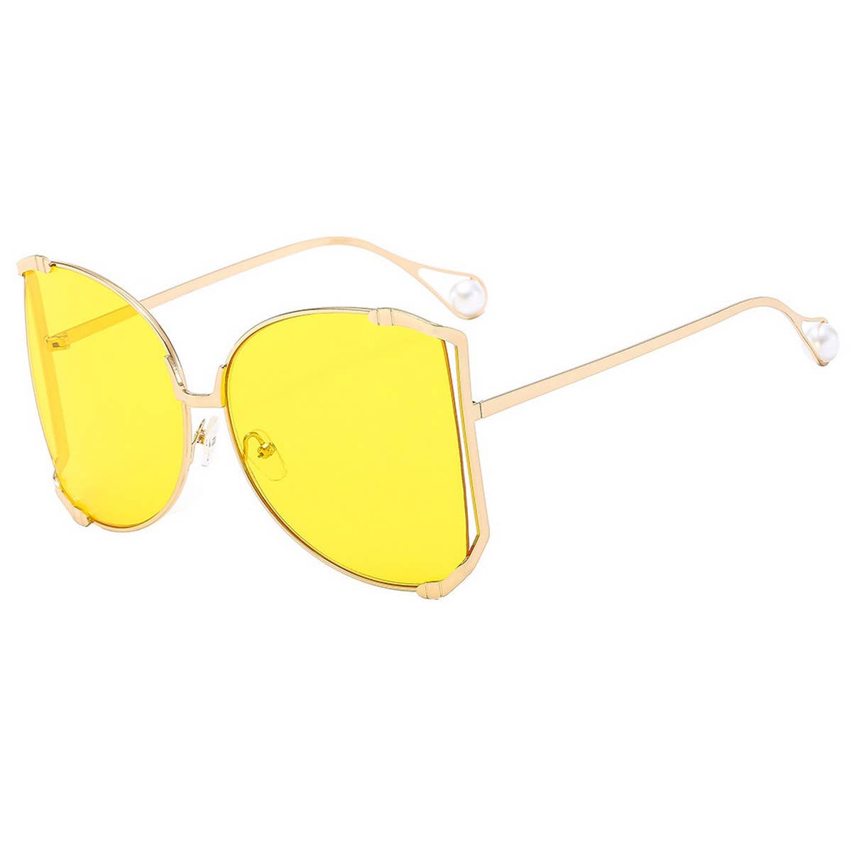 Runway Oversized Sunglasses with Gem Arms