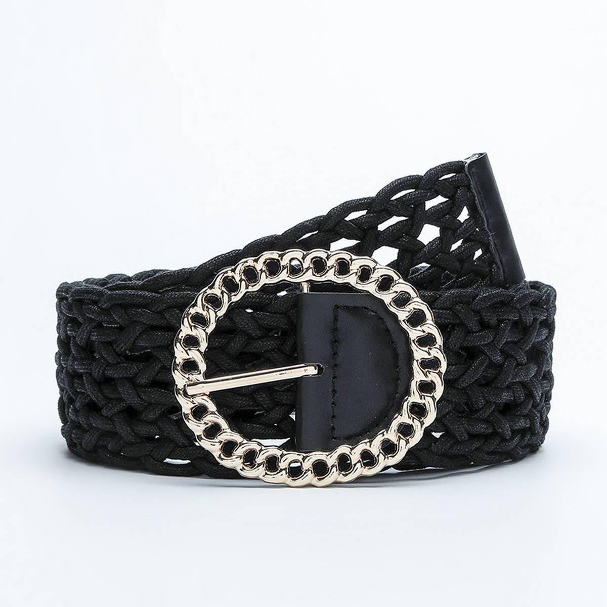 WOMEN'S OBI BRAIDED WITH LARGE ROUND BUCKLE