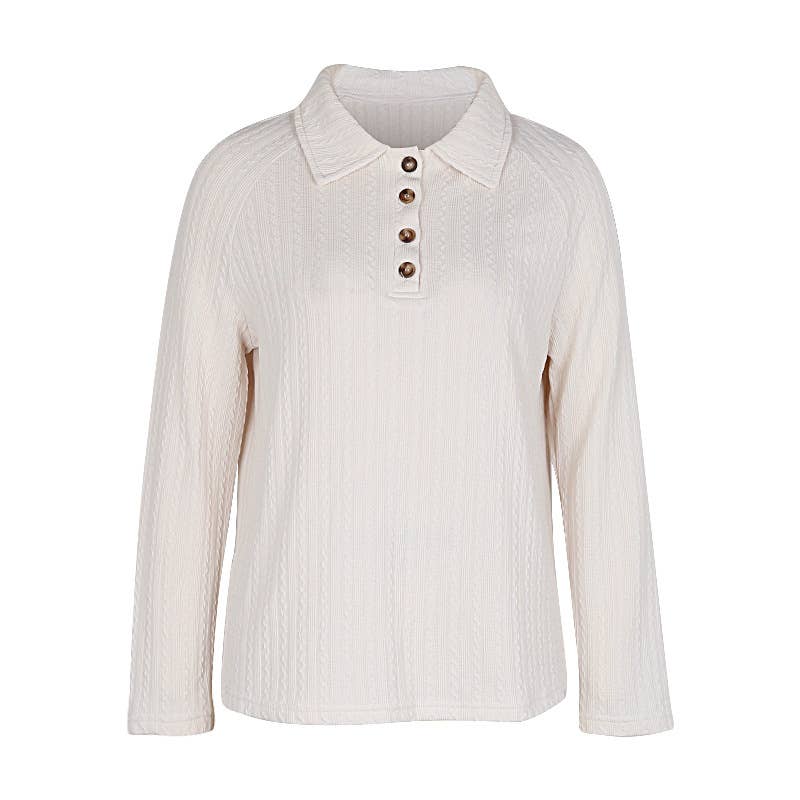 WOMEN'S SOLID COLOR LONG-SLEEVED SWEATER