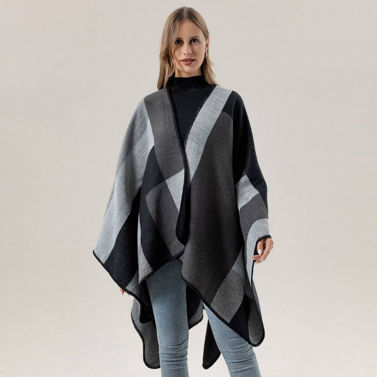 FAUX CASHMERE SHAWL WARM DOUBLE-SIDED CLOAK