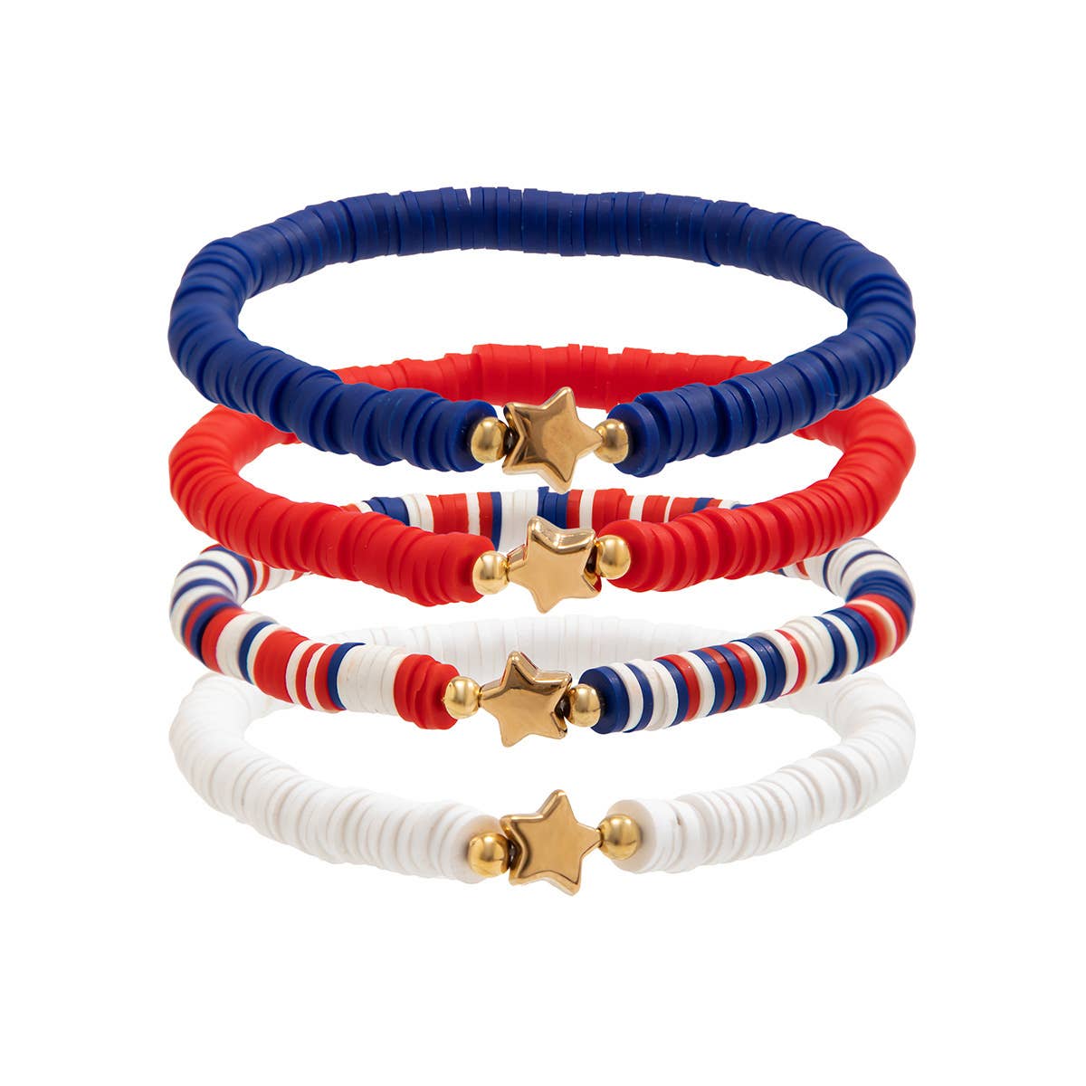 NEW FLAG CONTRAST COLOR BEADED BRACELET