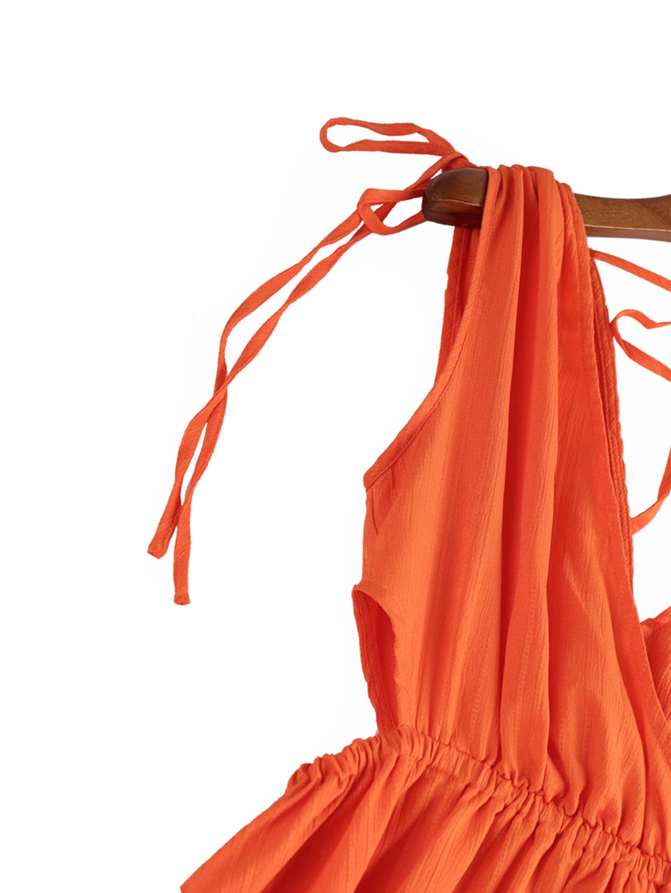 Waist-exposed V-neck sexy high-waisted dress