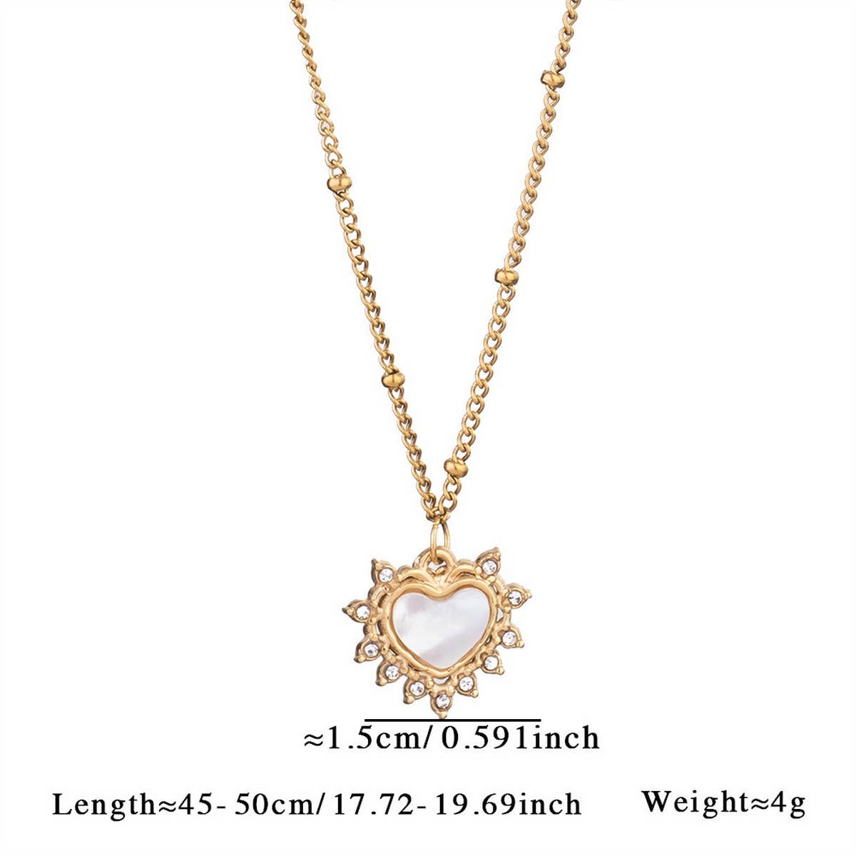 Minimalist Heart Necklace with Blue Tiger's Eye