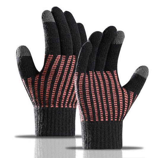 CWAG00577_MEN PLUS SIZE WINTER KNIT TOUCHSCREEN GLOVES