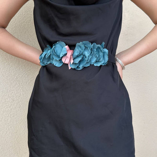 Boho Floral Elastic Waist Belt for Dresses_CWMM6407