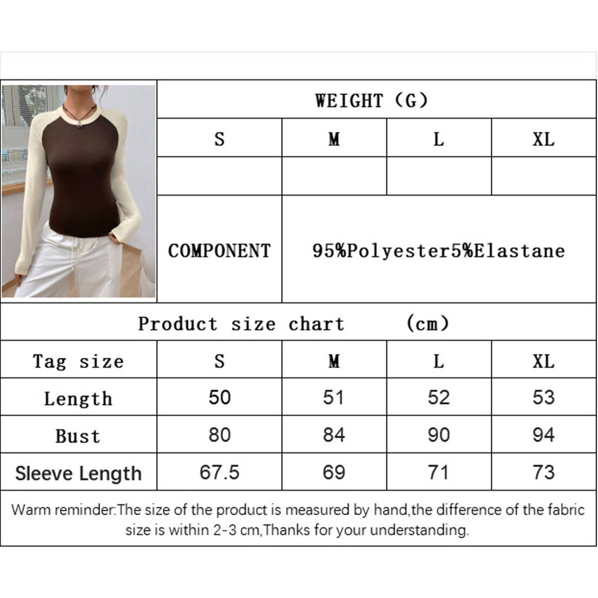 SIMPLE FASHION COLOR CONTRAST LAZY CASUAL T-SHIRT