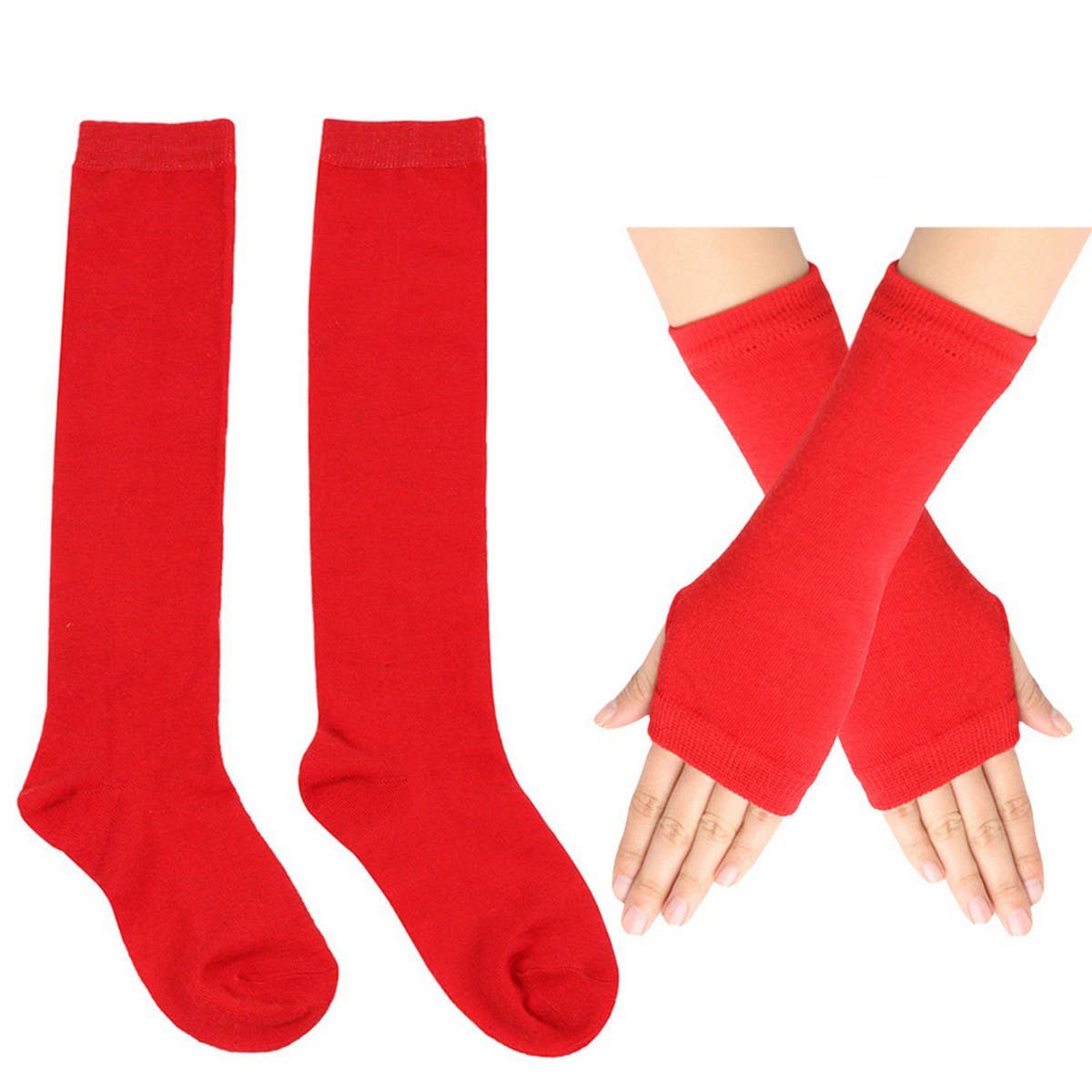 CWMM10061_KIDS KNIT STRIPED ARM & LEG WARMERS SET