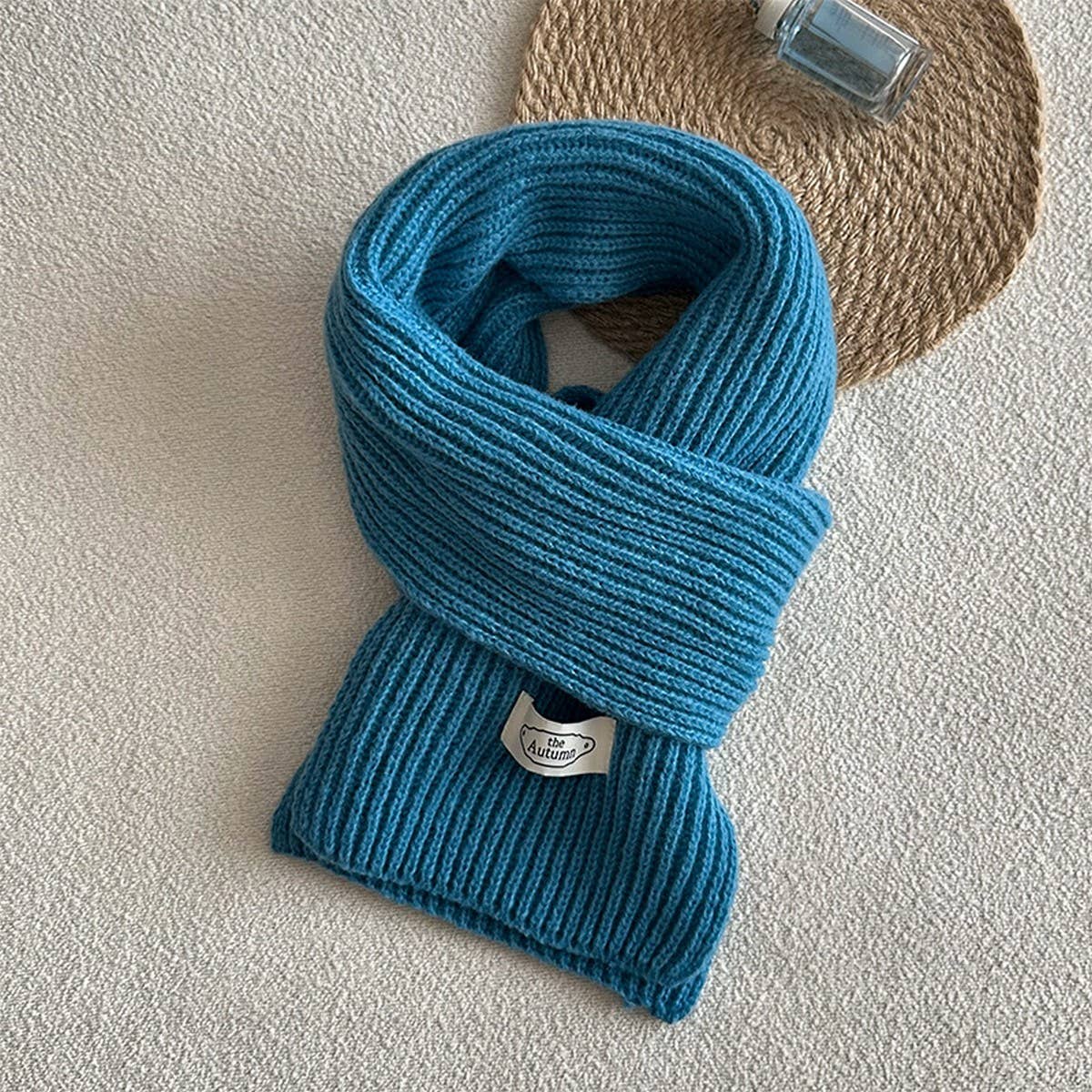 Solid Color Knit Scarf - Unisex Winter Essential_CWASC2280