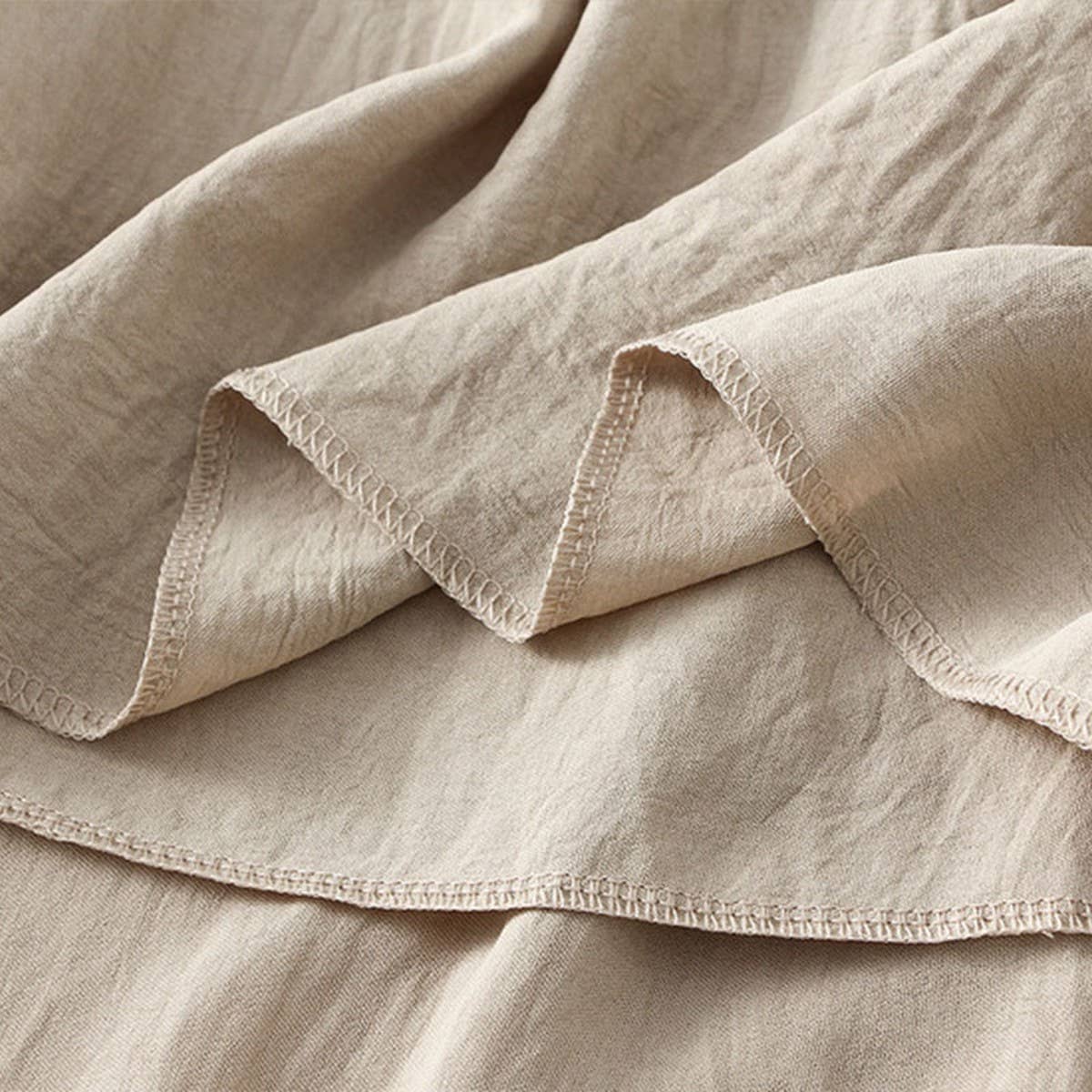 High-Waist A-Line Loose Fit Flowy Midi Skirt