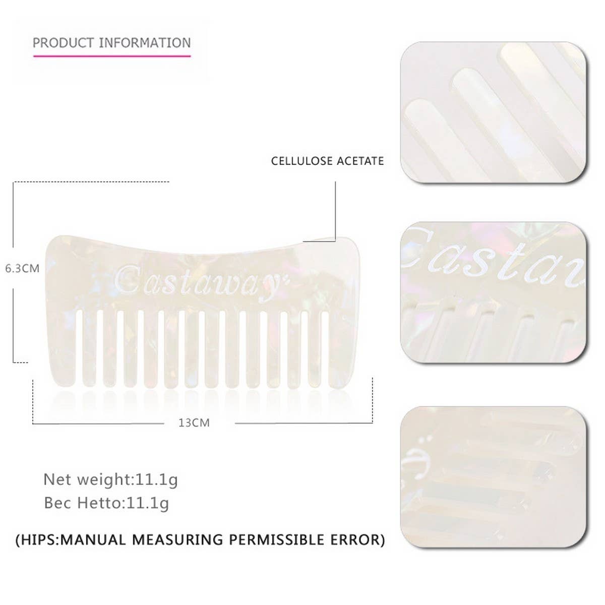 ACETATE HAIR COMB ANTI-STATIC HAIR COMB_CWAHA4195