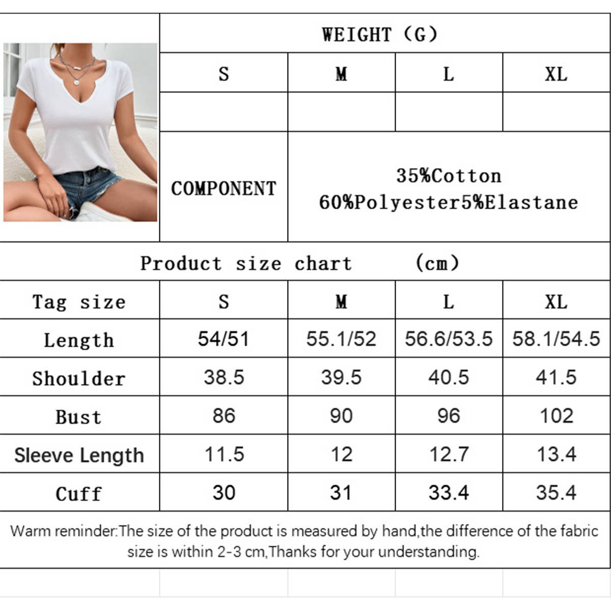 Stylish commuter short casual minimalist T-shirt