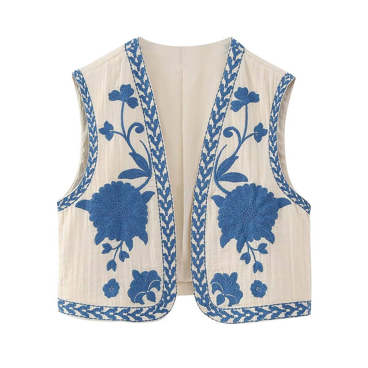VINTAGE SLEEVELESS VEST WITH CONTRASTING CARDIGAN