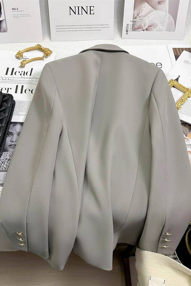 CWOBL0138_SOLID COLOR METAL BUTTON LAPEL COMMUTER SUIT