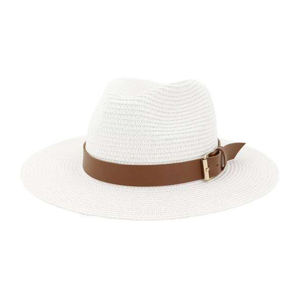 BEACH SUMMER CASUAL STRAW PANAMA HAT_CWAH059-B20223