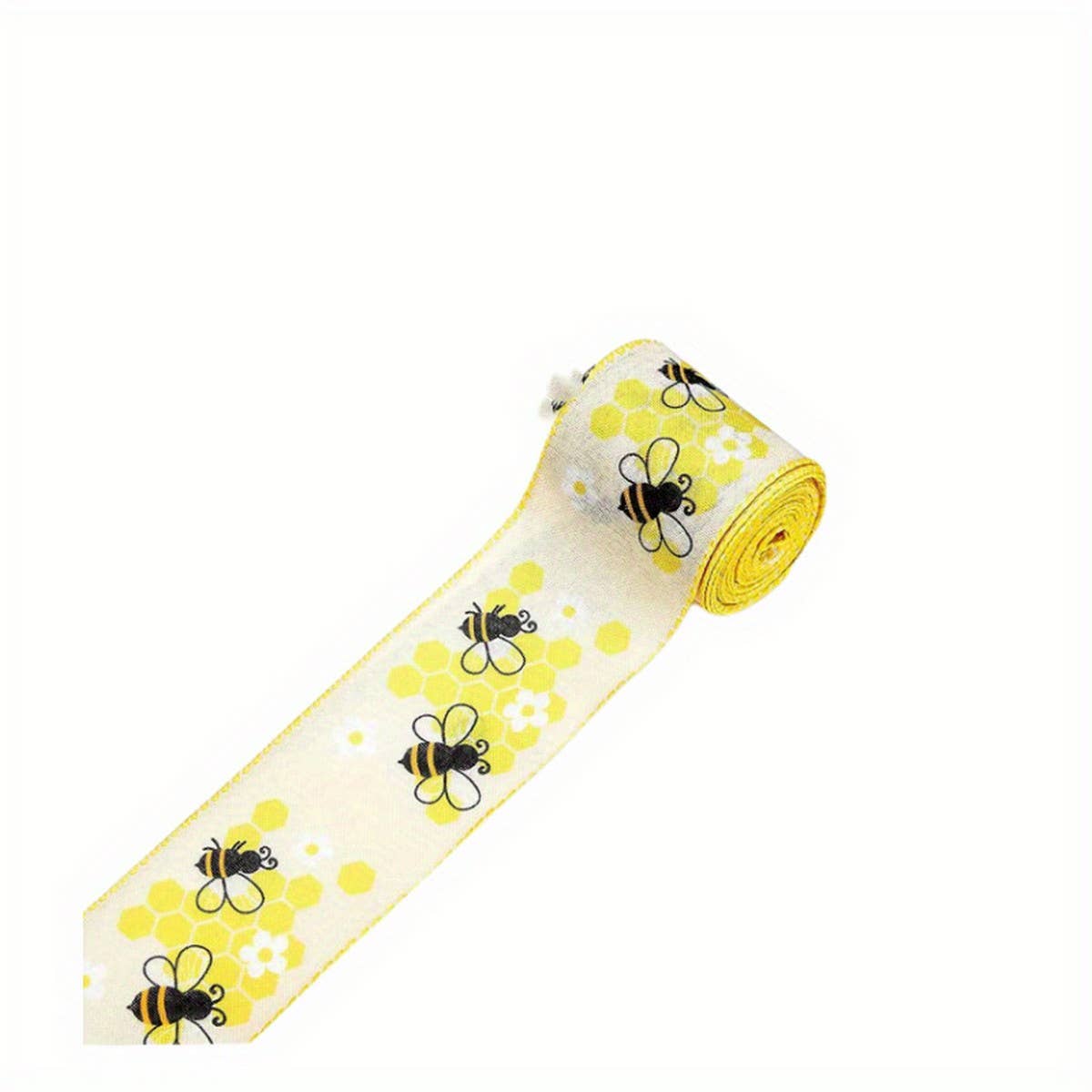 CWMM10225_BEE RIBBON SET 4 ROLLS PRINTED BURLAP DIY BOWS