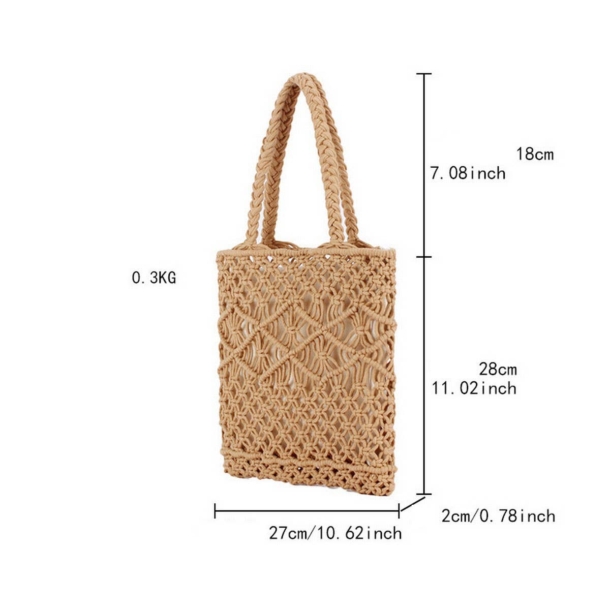 SOLID COLOR VERSATILE SIMPLE HOLLOW HAND-WOVEN BAG_CWAB4686