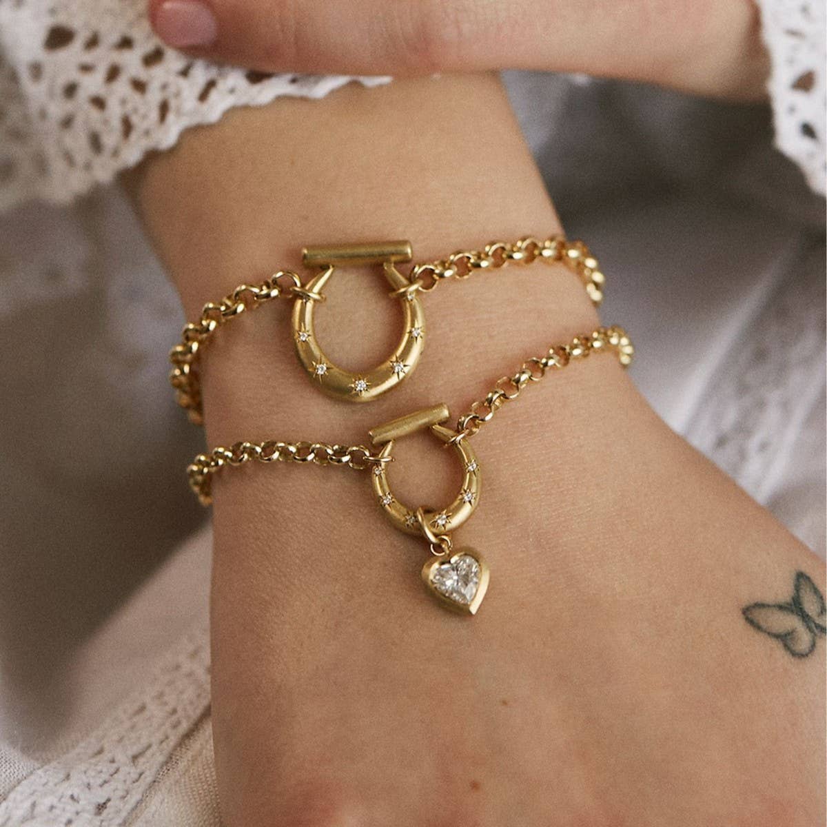 Stainless steel heart necklace with zirconium_CWMM5710