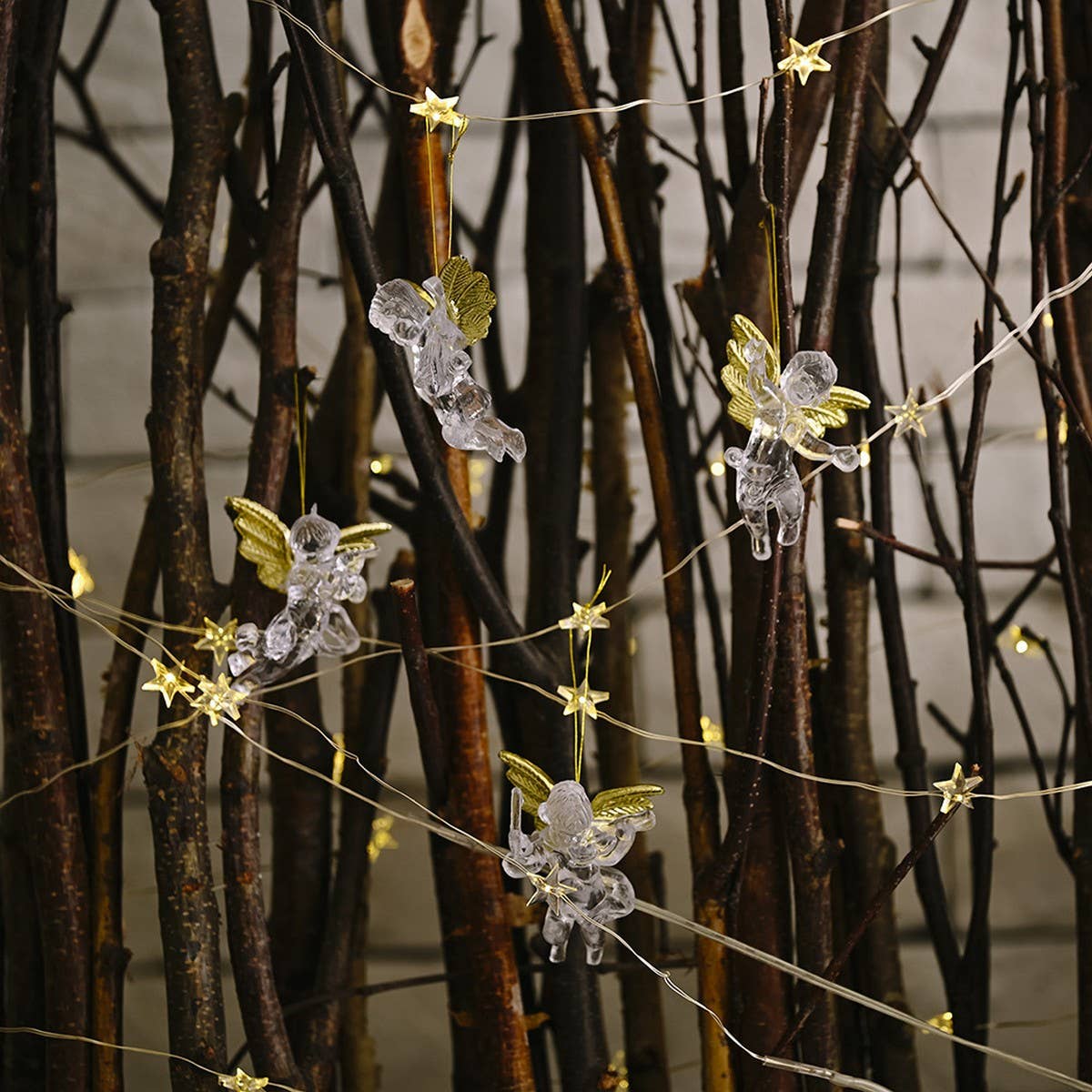 CWMM10182_CLEAR ANGEL HANGING ORNAMENTS FOR CHRISTMAS TREE