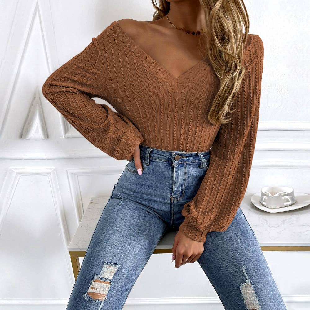 SLIM-FIT COMMUTER TWIST KNIT LONG-SLEEVED T-SHIRT