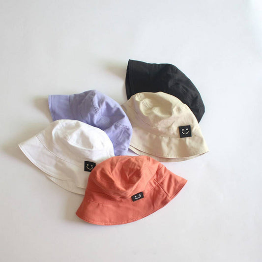 SOLID COLOR SMILEY FACE CHILDREN'S BUCKET HAT_CWAH2872