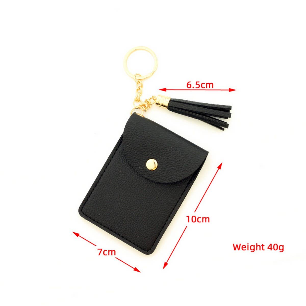 PU Leather Card Holder Wallet with Tassel_CWAB4963