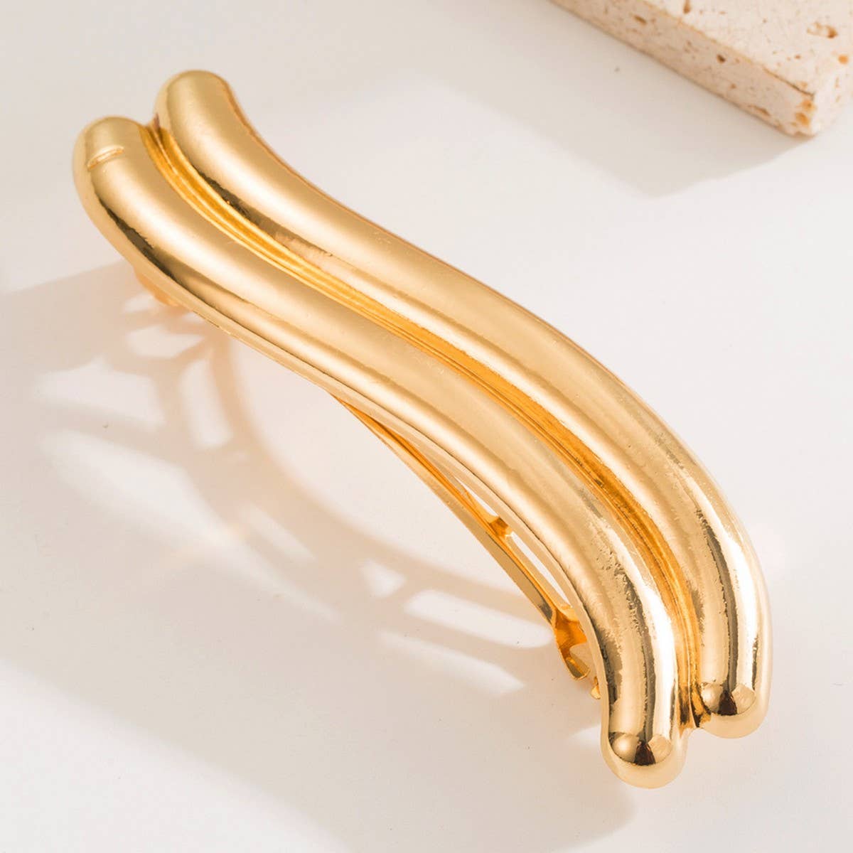 Geometric Heart Metal Spring Hair Clip for Women