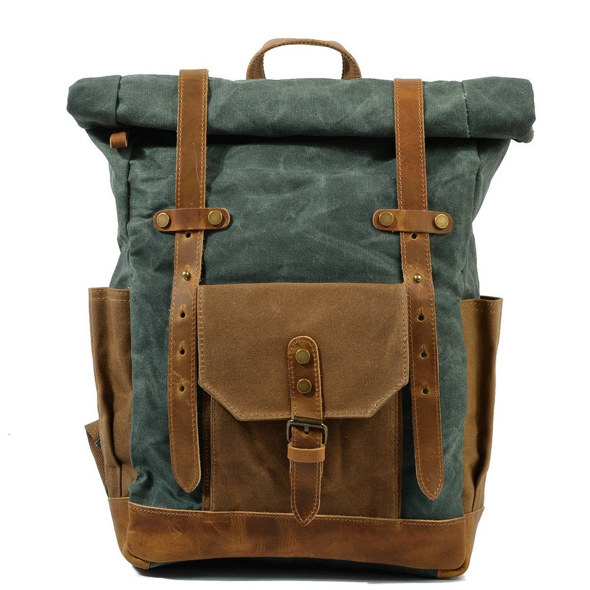 Retro Waterproof Canvas Hiking Backpack_CWAB5523