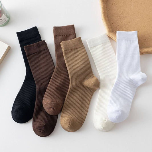 CWMS2500_AUTUMN AND WINTER NEW ARRIVALS MID-CALF SOCKS