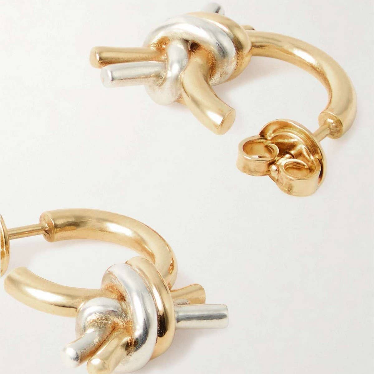 Fashionable Gold Hoop Braid Earrings