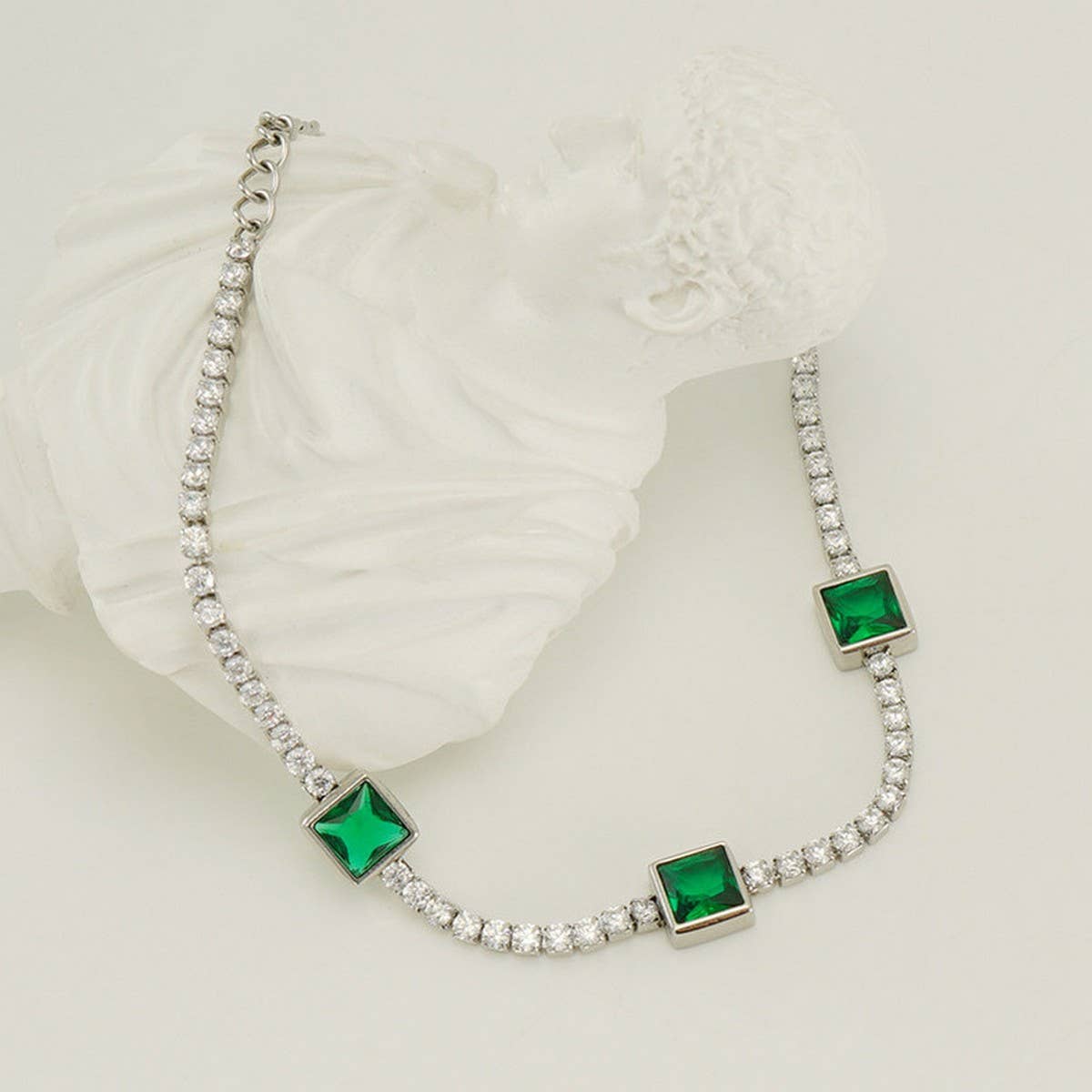 High-grade titanium steel full diamond bracelet