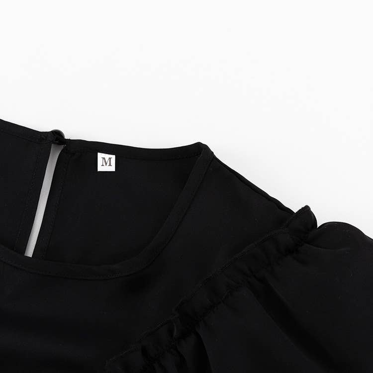 Peplum dress with flared sleeves