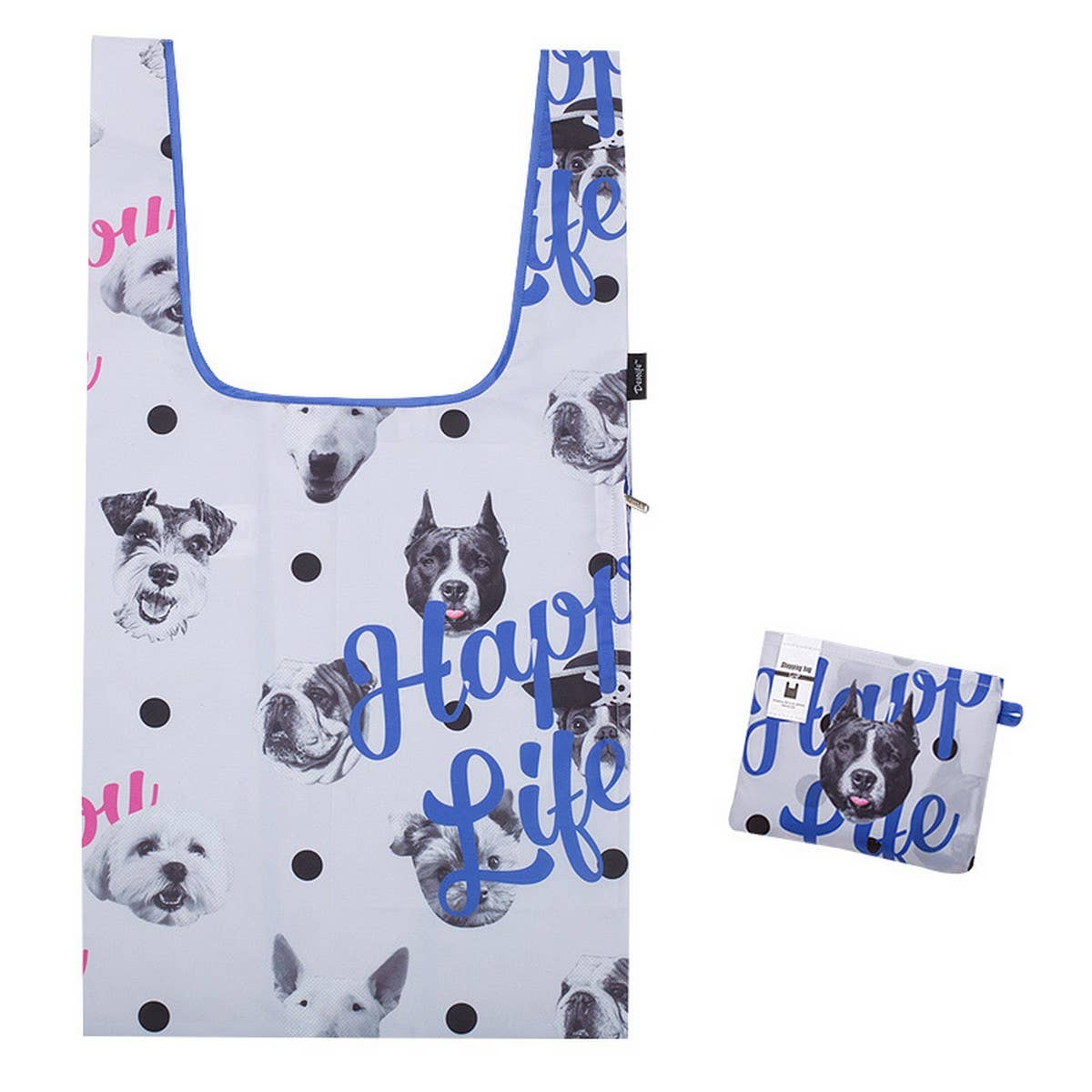 FOLDING DOUBLE SHOPPING BAG LARGE HANDBAG_CWAB1818