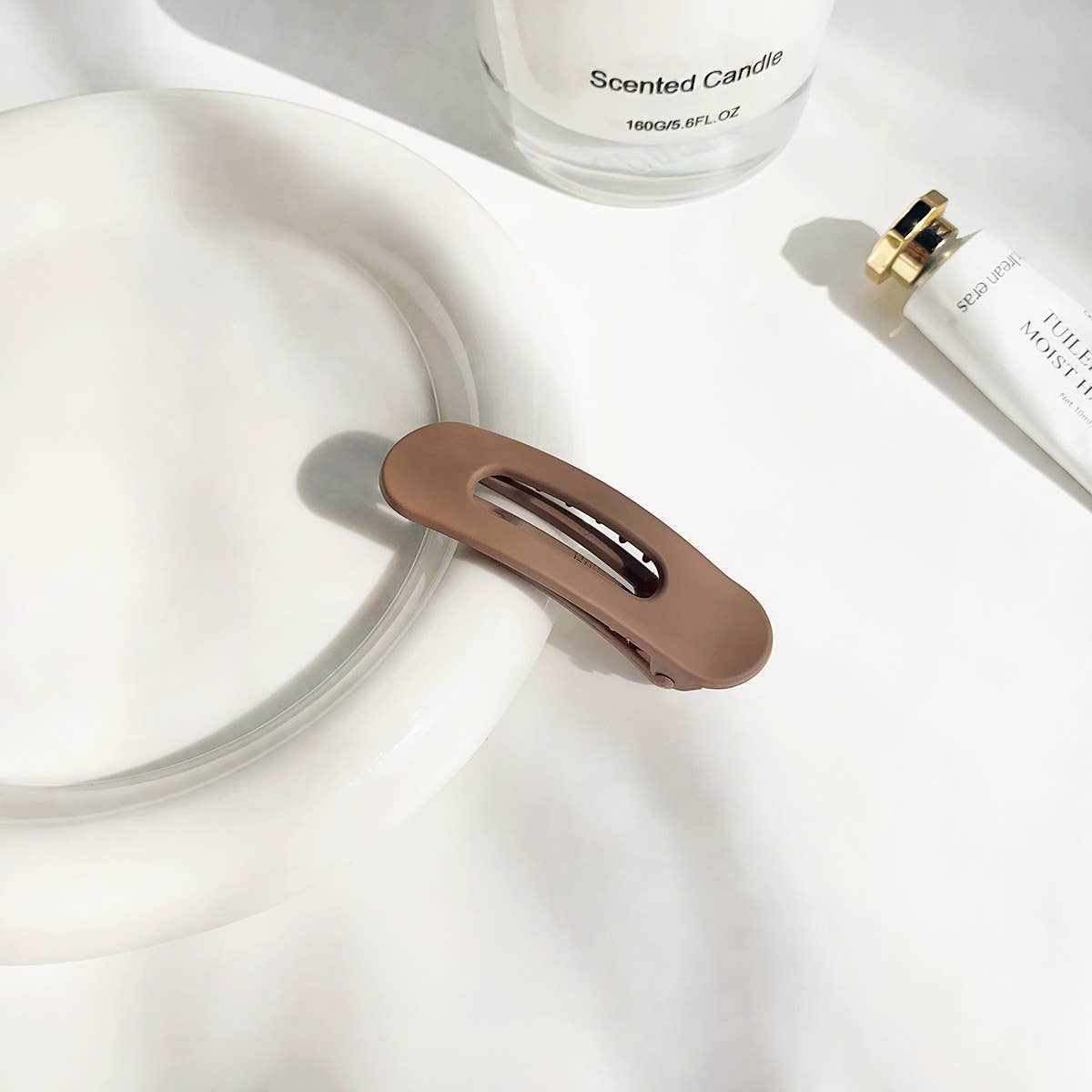 Simple and elegant matte coffee series hair clips