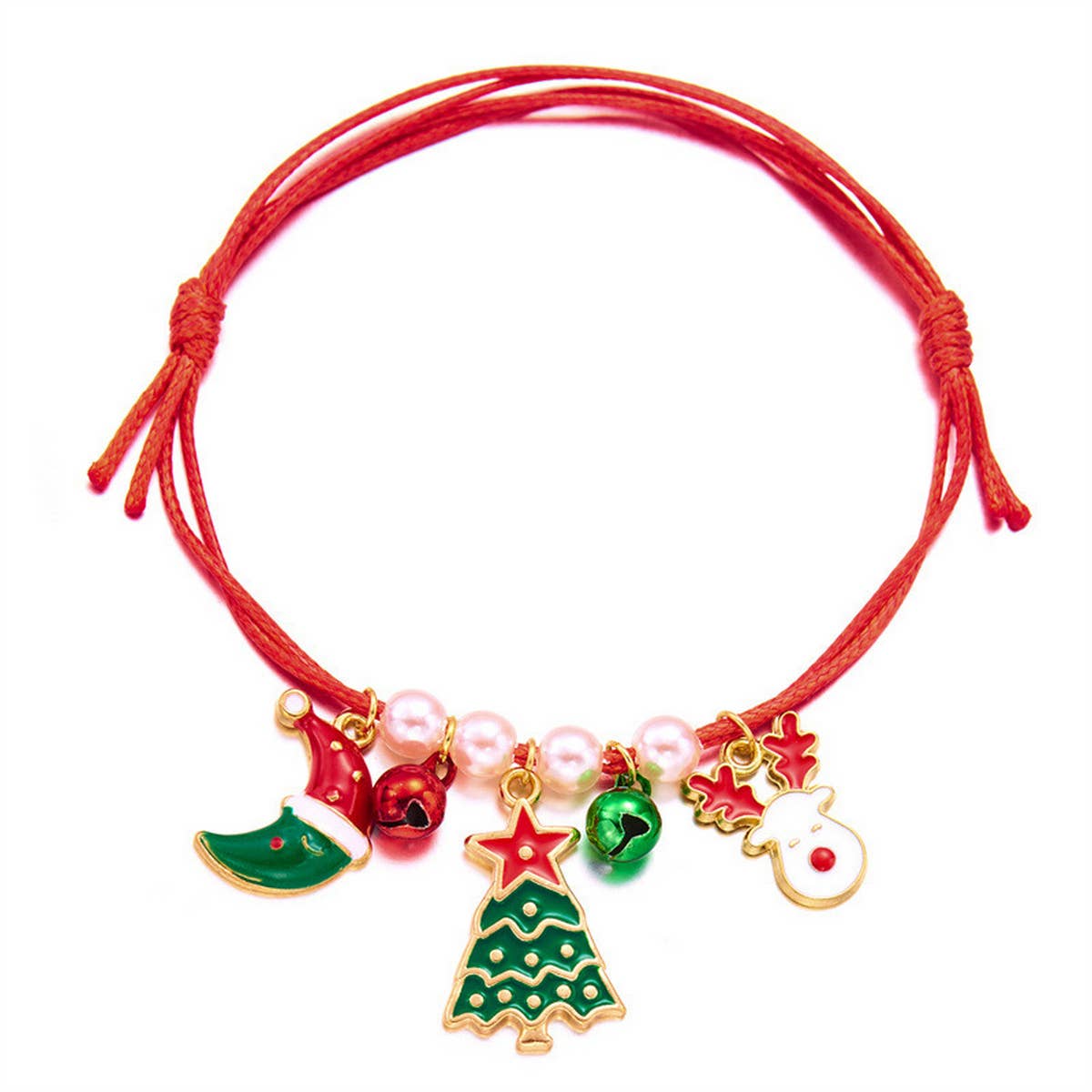 HANDMADE WOVEN CHRISTMAS TREE MOOSE BRACELET