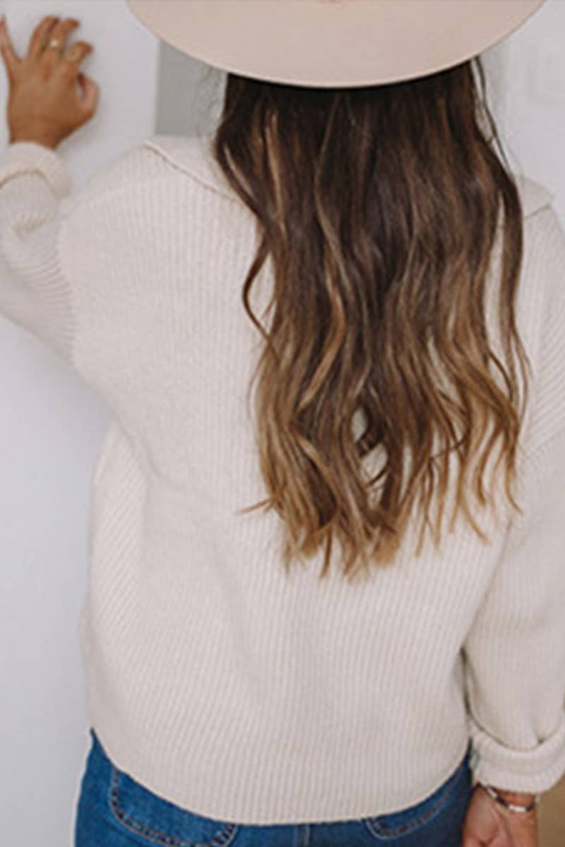 SUIT COLLAR PULLOVER SWEATER SWEATER