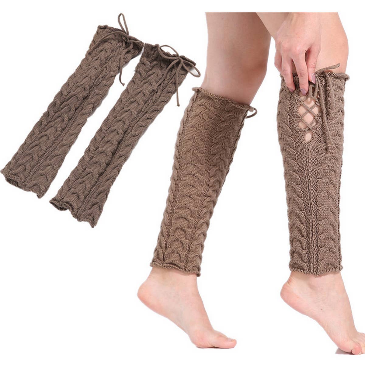 LEG WARMERS WITH LEG WRAPS AND LEG WRAPS