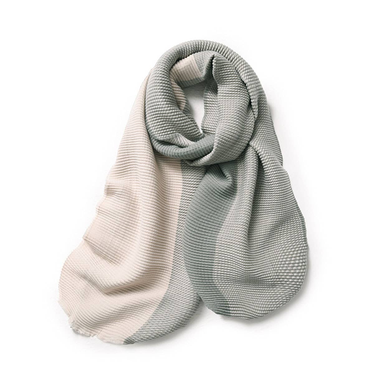 Double-Sided Crinkle Scarf - Elegant Winter Wrap