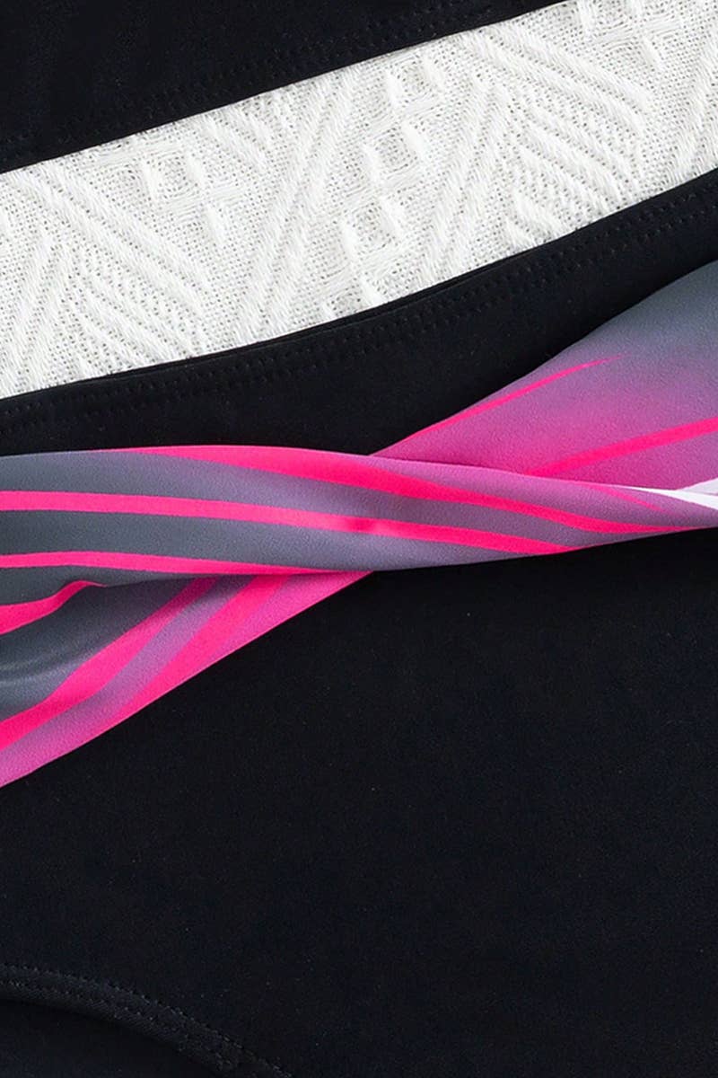 CWMW0827_CROSS STRAP SEXY TWO-PIECE BIKINI SWIMSUIT