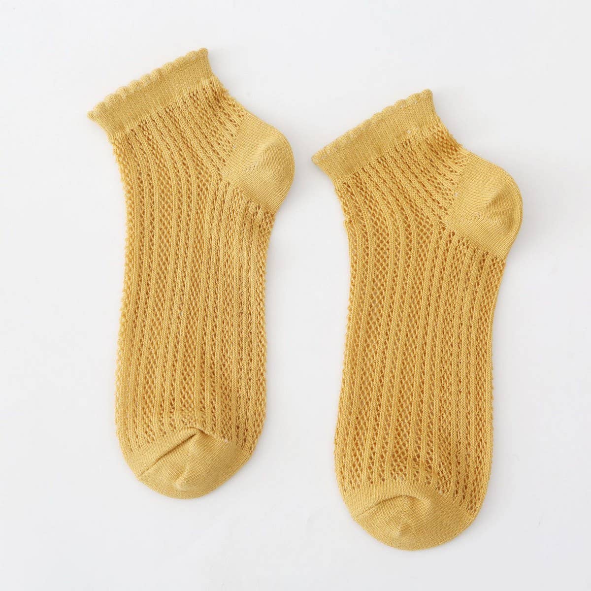 WOMEN'S SOLID COLOR MESH BREATHABLE SOCKS
