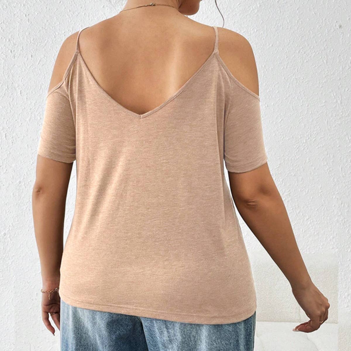 Slim Fit Off Shoulder Cami Tee ??Summer Top_CWTHT0276
