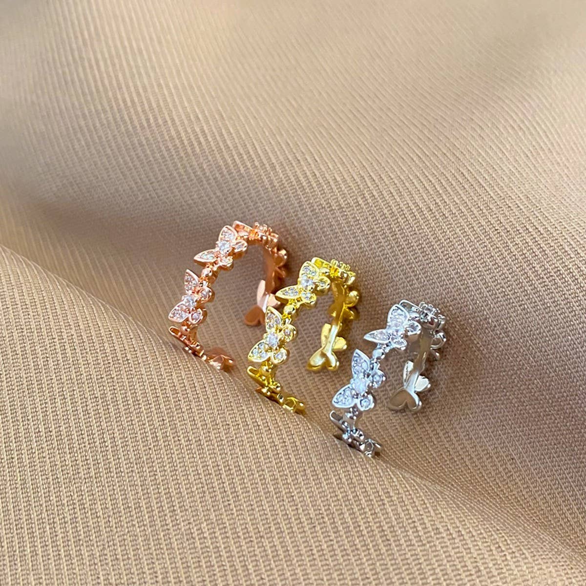 FASHIONABLE AND HIGH-END BUTTERFLY ZIRCON RING_CWAJE3103