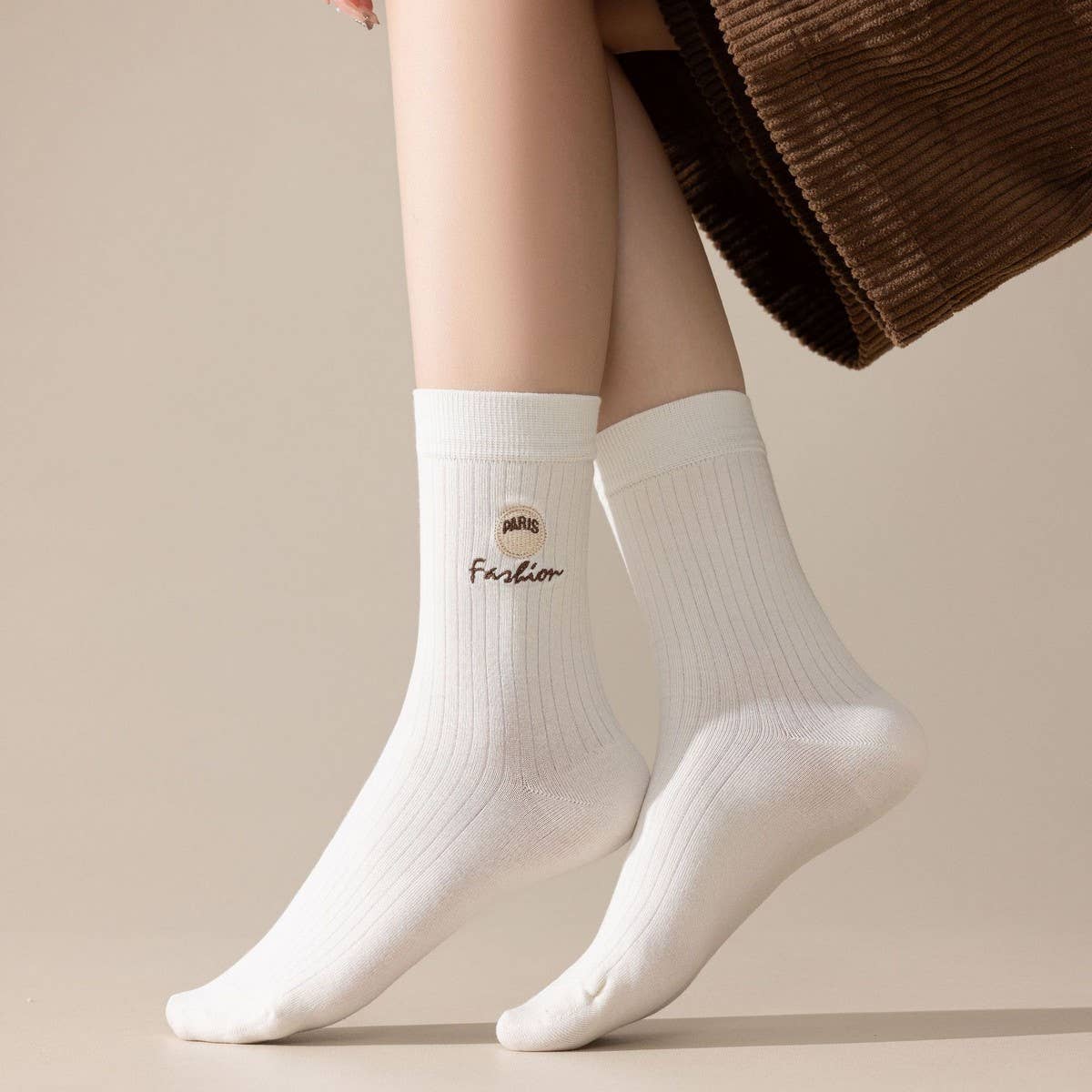 CASUAL LETTERS 2024 NEW EMBROIDERED SOCKS_CWMS0951