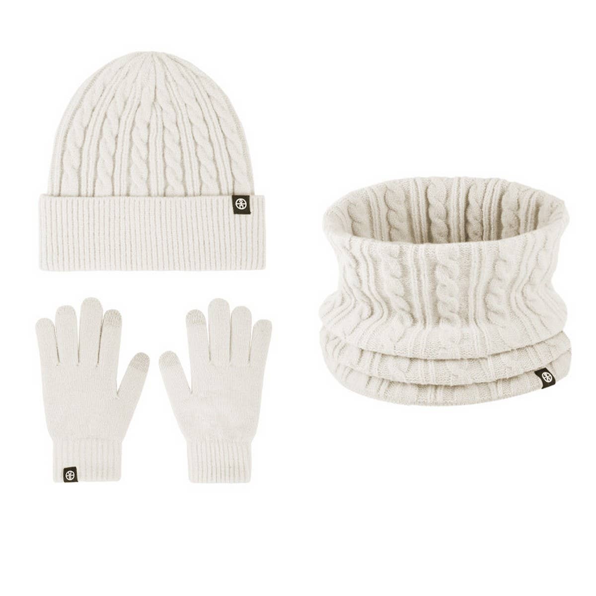 WINTER WARM EAR PROTECTION KNITTED GLOVES SET