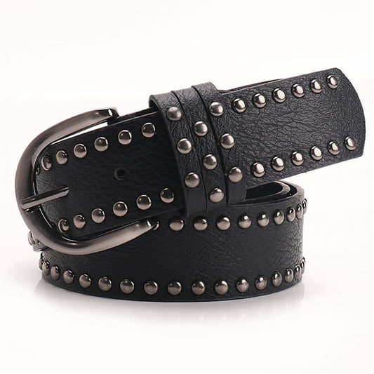 Riveted five-star punk hot girl jeans women belt