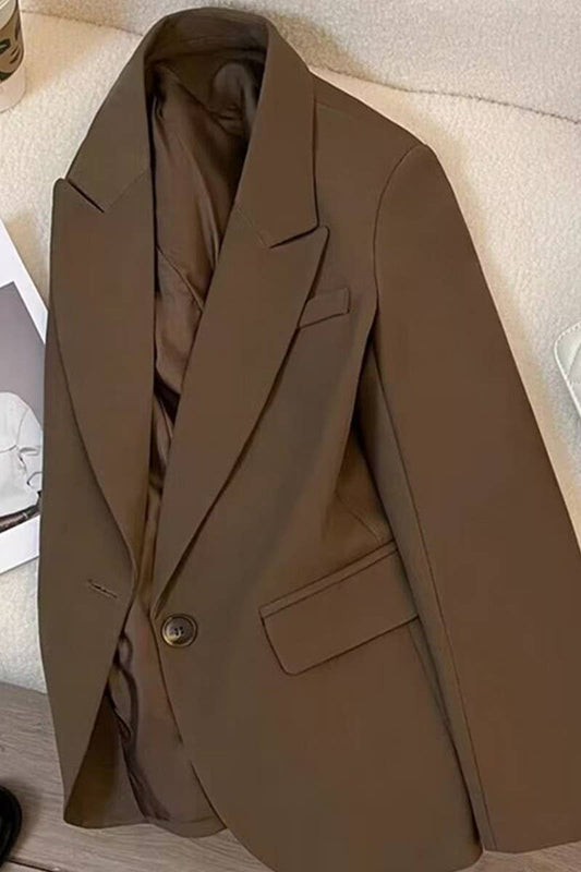 CWOBL0135_SINGLE BUTTON LAPEL POCKET BLAZER