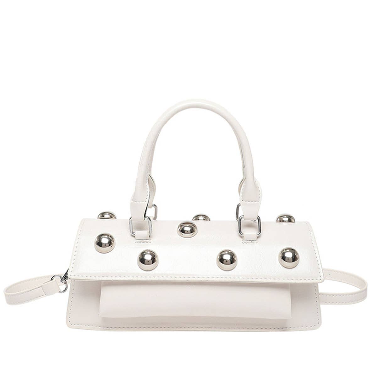 Fashionable rivet personalized hand-held tote bag