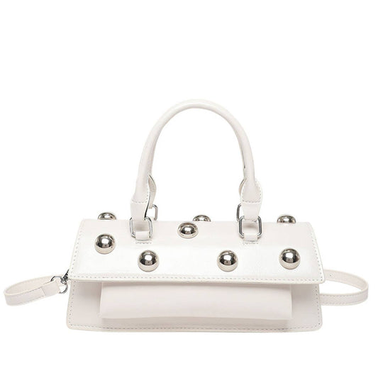 Fashionable rivet personalized hand-held tote bag