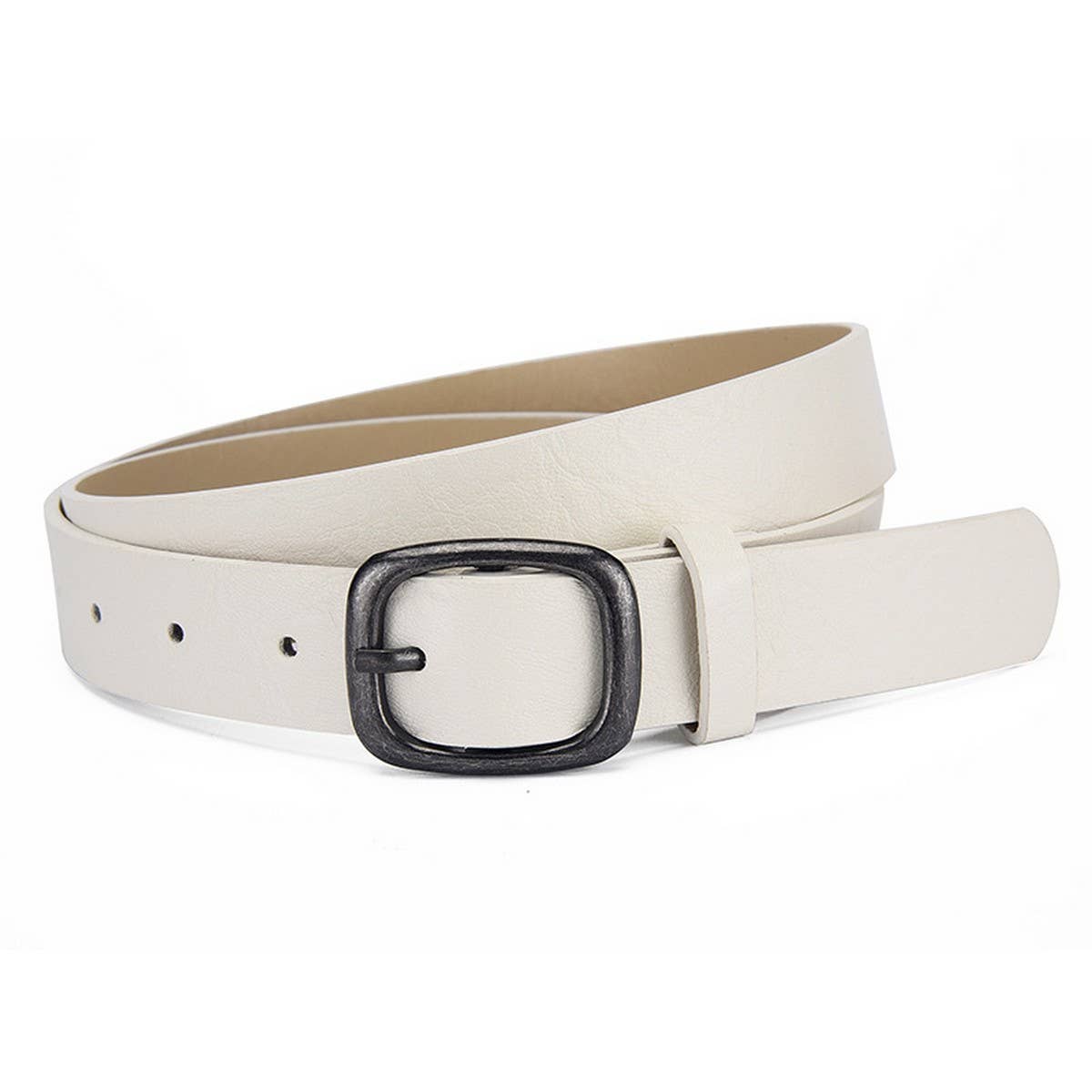 CWABE01260_LEOPARD PRINT SQUARE BUCKLE BELT FOR WOMEN